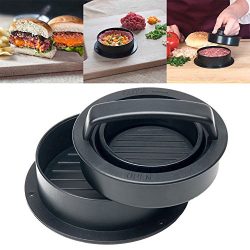 SPWIS Non Stick Burger Press Patty Maker-Easy to Use,Unique 3 in 1 Stuffed Hamburger Maker,for S ...