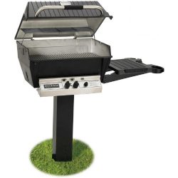 Broilmaster H3PK2N Natural Gas H3XN Grill Head Package with In Ground Post (BL48G) and 1 Drop Do ...