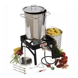Bayou Classic Stainless Steel Outdoor Turkey Fryer Kit – 32 qt.