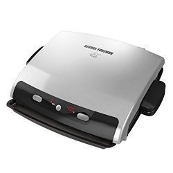 George Foreman 6-Serving Removable Plate Grill and Panini Press, Silver, GRP99