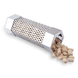 KampFit Pellet Smoker Tube 6″ – Stainless Steel Perforated Wood Pellet Tube Smoker & ...