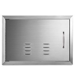 Happybuy BBQ Access door 20 x 27 Inch Horizontal Island Door with Vents Stainless Steel Single A ...