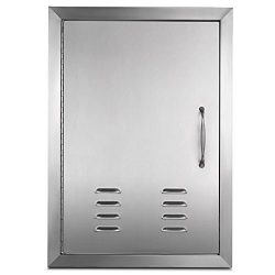 Mophorn BBQ Access door 17 x 24 Inch Vertical Island Door with Vents Stainless Steel Single Acce ...