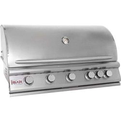 Blaze 40-Inch 5-Burner Built-In Natural Gas Grill With Rear Infrared Burner – BLZ-5-NG