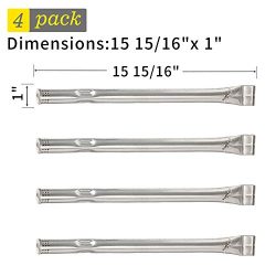 SHINESTAR Grill Burner Replacement for Charbroil, Kenmore, 4-Pack Straight Stainless Steel BBQ B ...