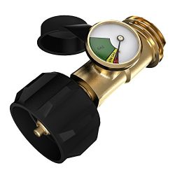 SHINESTAR Propane Tank Gauge Indicator Leak Detector Gas Pressure Meter Universal for Gas Grill, ...