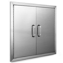 OrangeA Double walled Access Door 26”x 24”BBQ Island Door Stainless Steel for Commercial BBQ Isl ...