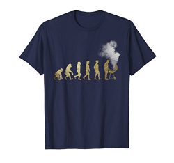 Mens “Evolution of Grilling” BBQ Barbecue Grill Master T-shirt 3XL Navy