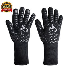 Auzilar BBQ Grill Gloves, 1472°F Extreme Heat Resistant Cooking Gloves, Oven Mitts, Barbecue Glo ...