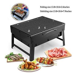 MorisMos Portable Barbecue Grill,Charcoal Small Folding BBQ Grill,Grill mats,Grill Baskets,BBQ G ...