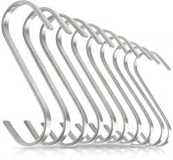 Pro Chef Kitchen Tools Flat Hanging Hooks – Pot Racks S Hook 10 Pack Set – Hang Disp ...