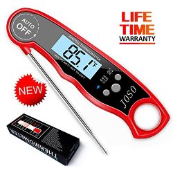 Digital Instant Read Meat Thermometer – Waterproof Kitchen Food Cooking Thermometer Super  ...