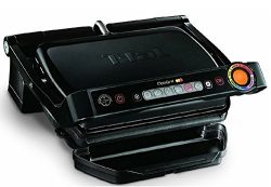 T-fal GC702853 OptiGrill Indoor Electric Grill with Removable and Dishwasher Safe Plates, 1800W, ...