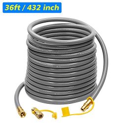 Xhome 36 Feet Natural Gas and Propane Gas Hose Assembly 3/8″ Female Pipe Thread x 3/8̸ ...