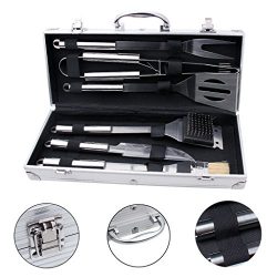 edealing BBQ Tools Set, 6-Piece Barbecue Grill Tools Kit, Heavy Duty Grilling Utensils, Premium  ...