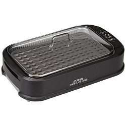 Power Smokeless Grill with Tempered Glass Lid and Turbo Speed Smoke Extractor Technology. Make T ...