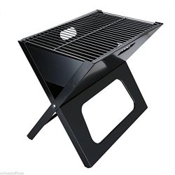 Steel Folding Compact Portable Charcoal BBQ Grill Outdoor Camping Cooker Smoker