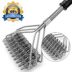 Vestaware Grill Brush Bristle Free – 18″ BBQ Grill Brush with 3 Rust Resistant Stain ...