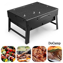 DoCamp Outdoor Portable Charcoal Grill – Foldable BBQ Grill, Lightweight Camping Stove & Fir ...