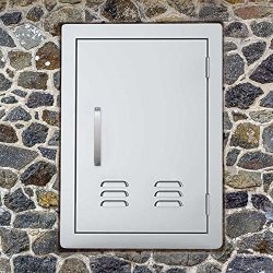 Outdoor Kitchen Door BBQ Access Door with Vents 14 inch Width x 20 inch Height – Stainless ...