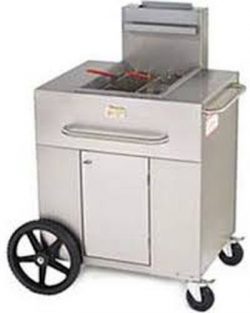 Crown Verity CV-PF-1NG 38″ Single Tank Outdoor Portable Fryer with 90 000 BTU/H 40 lbs. Ca ...