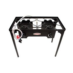 Gas One Two Burner Propane Stove Outdoor High Pressure Propane 2 Burner [UPGRADED] 150,000 BTU w ...