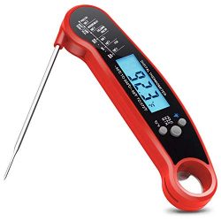 yinred Instant Read Meat Thermometer, Waterproof Ultra Fast Digital Food Cooking Thermometer wit ...