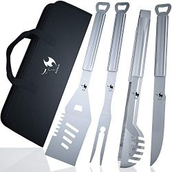 Kona BBQ Grill Tools Set With Case – 18″ Long To Keep Hands Away From Heat, Premium  ...