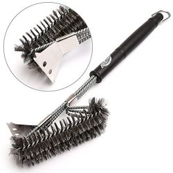 Grill brush – BBQ Brush – BBQ Cleaning Brush and Scraper – Barbecue Cleaner – Best Grill Cleaner ...