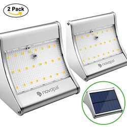 Motion Sensor Solar Lights Outdoor – 450 Lumens 24 LED Waterproof Wireless Solar Powered S ...