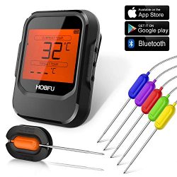 BBQ Digital Meat Grill Thermometer Bluetooth Wireless Remote Thermometer Cooking Instant Read wi ...