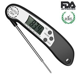 UGUROE Meat Thermometer, Digital Instant Read BBQ Cooking Thermometers with Calibration, Backlig ...