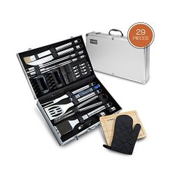 Vysta 29 Piece BBQ Tools Set – Barbecue Accessories With Carrying Case – Professiona ...