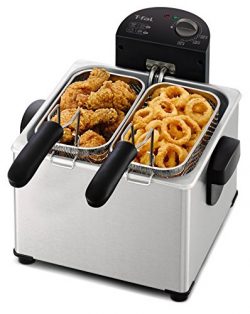 T-fal FR3900 Triple Basket Deep Fryer with Stainless Steel Removable Pot and Professional Heatin ...