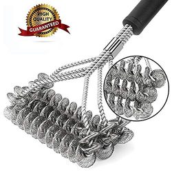 Muoam Grill Brush, Cleanning Scraper,Bristle Free Clean,Rust Resistant BBQ Stainless Steel Barbe ...