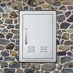 Outdoor Kitchen Door BBQ Access Door with Vents 17 inch Width x 24 inch Height – Stainless ...