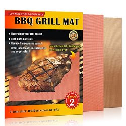 Vestaware Grill Mat – Set of 2 Non-stick BBQ Grill Mats With Heat Resistant Dishwasher Saf ...