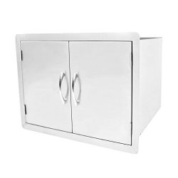 Outdoor Kitchen Double Door Dry Storage Pantry, 30″, Stainless Steel