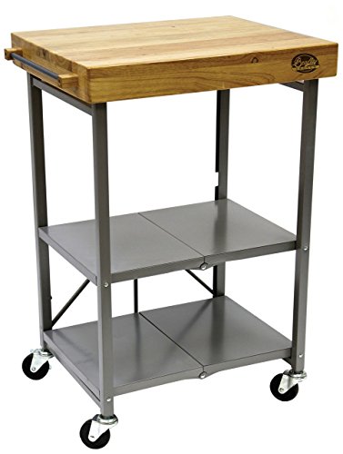 Bradley Smoker Foldable Kitchen Cart, Transitional