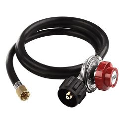 Propane Regulator hose, 0-20 PSI Adjustable Gas Grill Adjuster Connector, LPG Controller for QCC ...