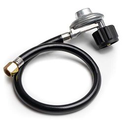 SHINESTAR 21-inch Right Angle Propane Hose and Regulator Replacement for Weber Gas Grill – ...