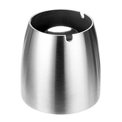 Hipiwe Stainless Steel Cigarette Ashtray for Outdoor Windproof Smoking Ashtray With Stand Tablet ...