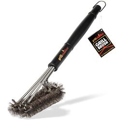 Grillaholics Grill Brush, 1 Barbecue Grilling Accessories, Grill Healthier BBQ on Gas or Charcoa ...