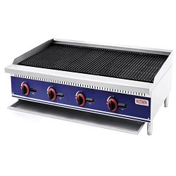 Commercial Countertop Radiant CharBroiler – KITMA 48 Inches Natural Gas Char Broiler with  ...