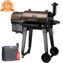 Z Grills ZPG-450A 2018 Upgrade Model, Wood Pellet Smoker, 7 in 1 BBQ Auto Temperature Control, 4 ...