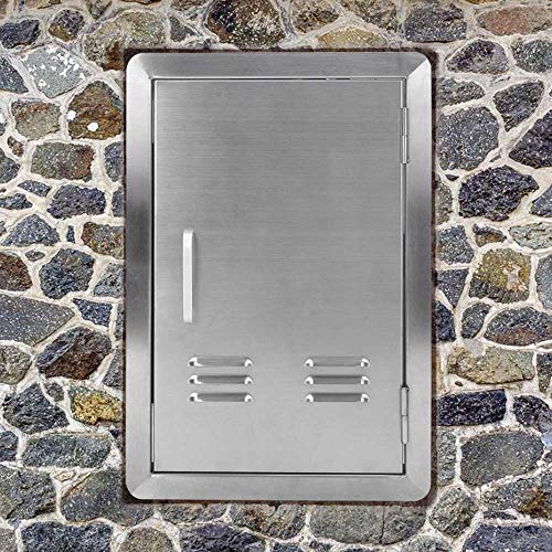 Outdoor Kitchen Door BBQ Access Door with Vents 17 inch Width x 24 inch Height – Stainless ...