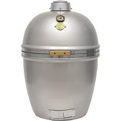 Grill Dome Infinity Series Ceramic Kamado Charcoal Smoker Grill, Silver, Extra-Large