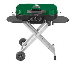 Coleman RoadTrip 285 Portable Stand-Up Propane Grill, Green
