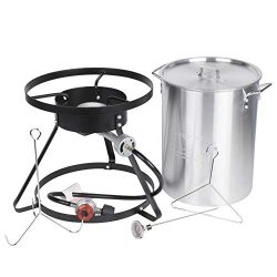 Backyard Pro Weekend Series 30 Qt. Turkey Fryer Kit with Aluminum Stock Pot and Accessories R ...