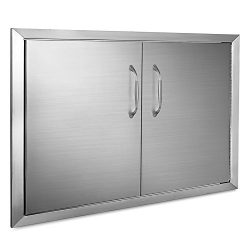 Mophorn Outdoor Kitchen Access Door 34″ x 19″ Double Wall Construction Stainless Ste ...